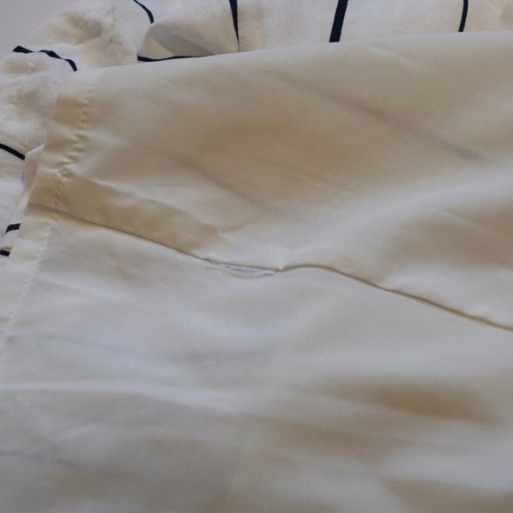 💚 LUSH White Striped Tie Back Tank Jumpsuit Romper (S) - Picture 14 of 15